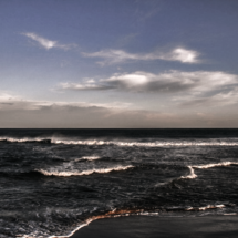 la mer au coucher du soleil